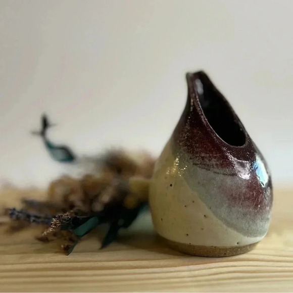 Matthew Taylor Studio Ceramics Pottery Stoneware Coffee Creamer Flower Vase - Picture 5 of 7